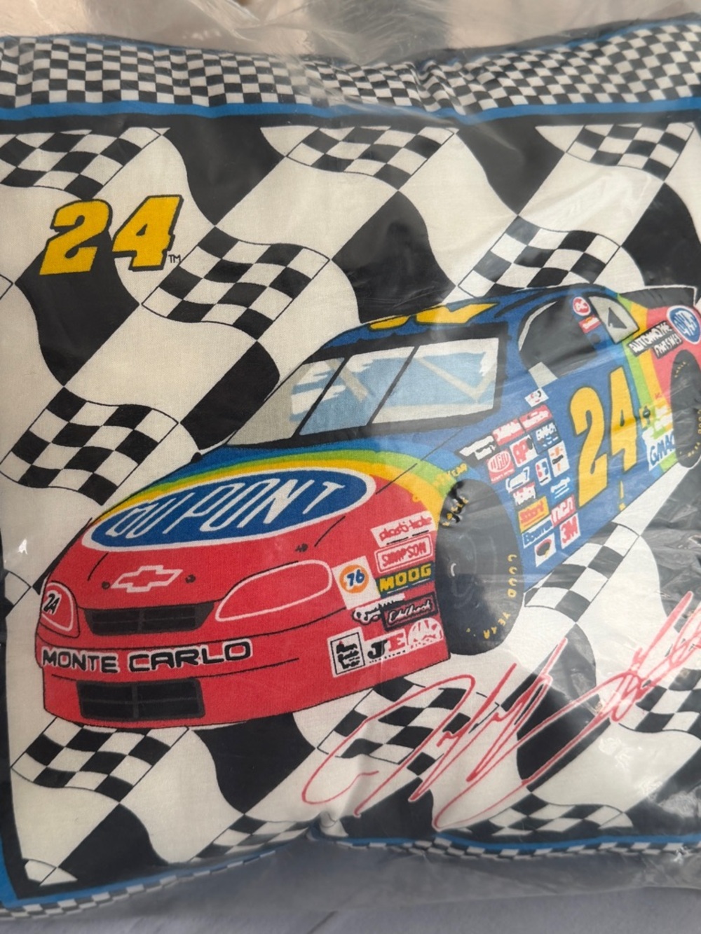 Jeff Gordon #24 NASCAR Dupont Monte Carlo Racing Pillow - New Sealed - Picture 8 of 11